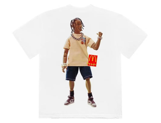 TRAVIS SCOTT X MCDONALDS ACTION FIGURE T-SHIRT WHITE