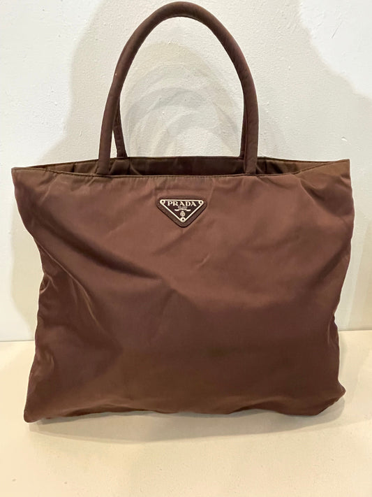 PRADA BROWN NYLON BAG