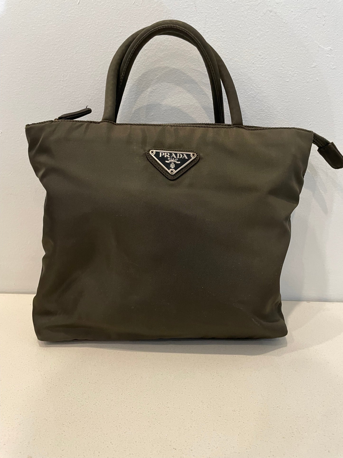PRADA GREEN NYLON BAG
