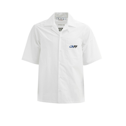 OFF WHITE BUTTON UP T-SHIRT WHITE
