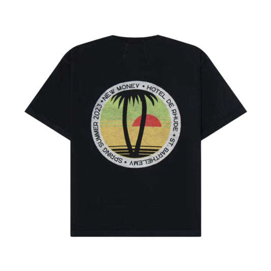 RHUDE TWIN PALM T-SHIRT BLACK