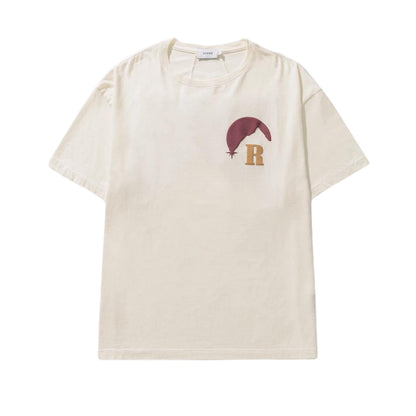 RHUDE MOUNTAIN LOGO TEE CREAM