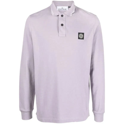 Stone Island Slim Fit Long Sleeved Polo Shirt