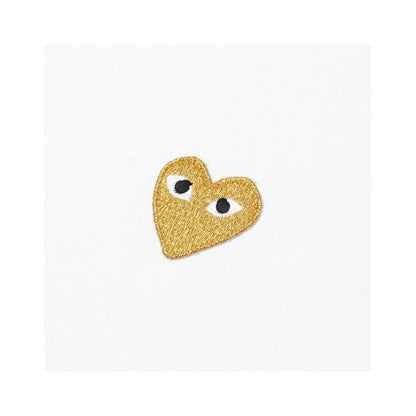 COMME DES GARÇONS PLAY GOLD HEART PATCH T-SHIRT WHITE