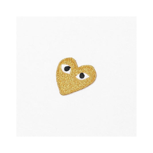 COMME DES GARÇONS PLAY GOLD HEART PATCH T-SHIRT WHITE