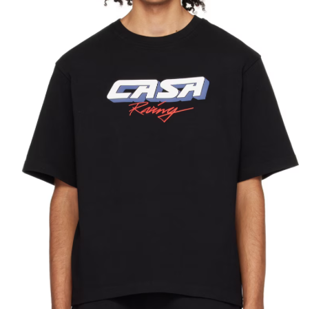 CASABLANCA X SSENSE EXCLUSIVE RACING T-SHIRT BLACK