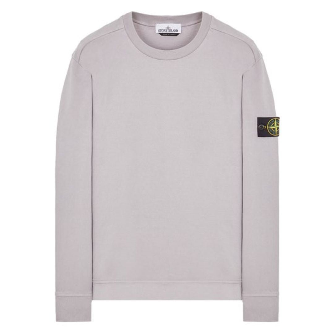 STONE ISLAND PATCH LOGO CREWNECK SWEATSHIRT GREY