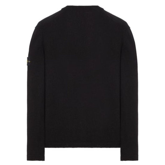 STONE ISLAND KNIT CARDIGAN BLACK