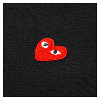 COMME DES GARÇONS PLAY RED EMBLEM LONG SLEEVE BLACK