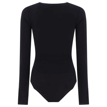 MAISON MARGIELA MM6 PRINTED BODYSUIT BLACK