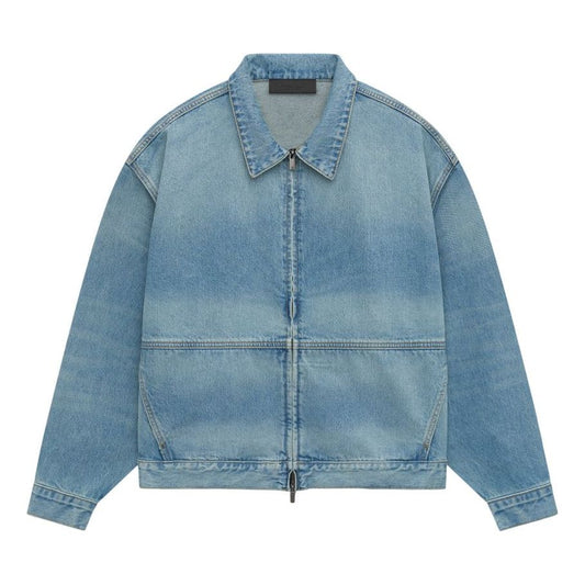 Fear of God Essentials SS25 Denim Trucker Jacket 'Vintage Blue' 202HO244270F