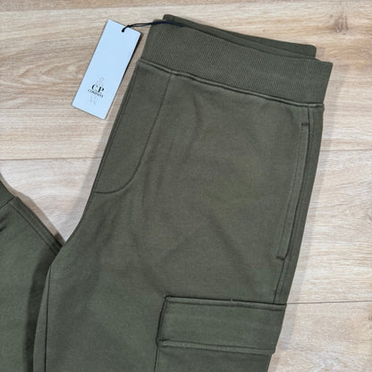 CP Company Diagonal Raised Lens Sweatpants in Ivy Green