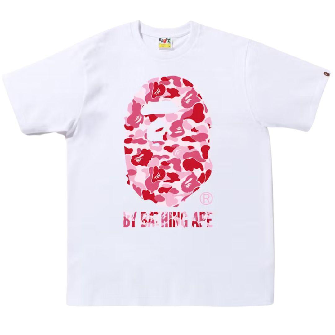 BAPE ABC CAMO BY BATHING APE T-SHIRT WHITE/PINK