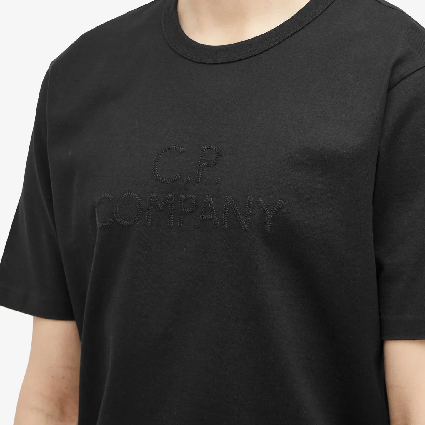 CP Company Black Applique Logo T-Shirt