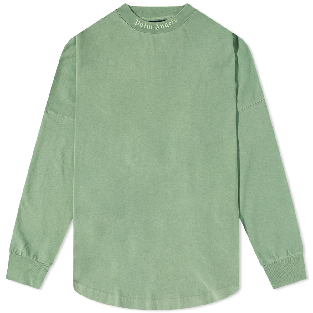 PALM ANGELS CLASSIC LOGO LONG SLEEVE WASHED GREEN