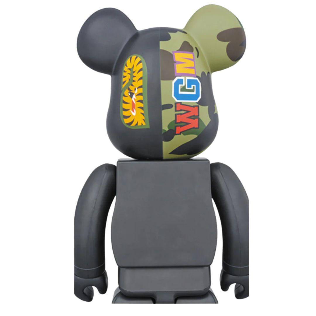 BEARBRICK X BAPE 1ST CAMO SHARK 400% BLACK