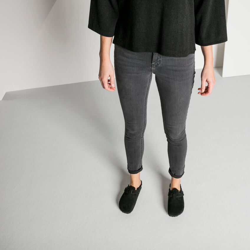 BIRKENSTOCK - BOSTON CLOGS - SHEARLING BLACK