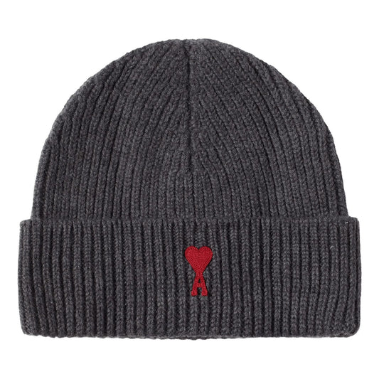 AMI FW25 Ami De Coeur Beanie Accessories 'Grey' BFUHA106-018-084