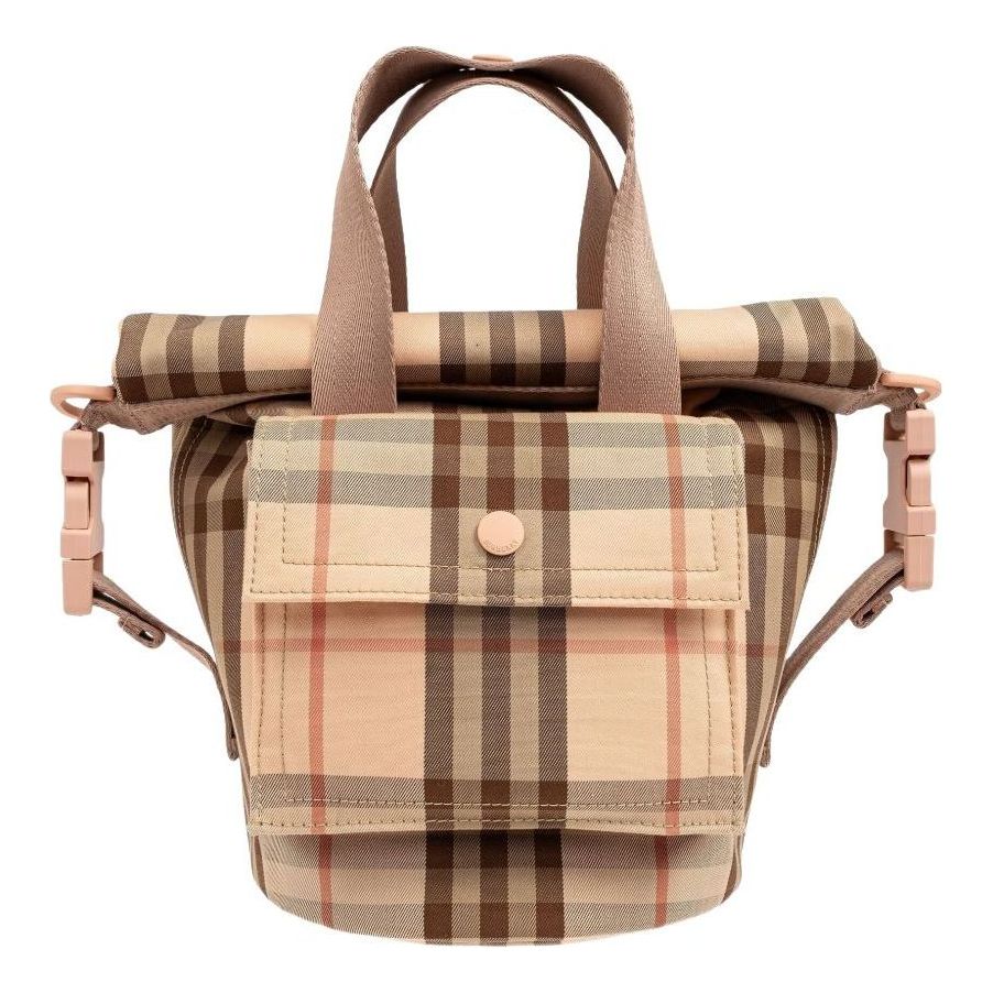 (WMNS) Burberry Check Printed Tote Bag 'Archive Beige' 8100227