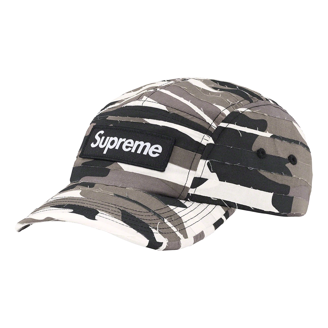 Supreme Layered Camo Camp Cap 'Black White Grey' SUP-SS23-2254