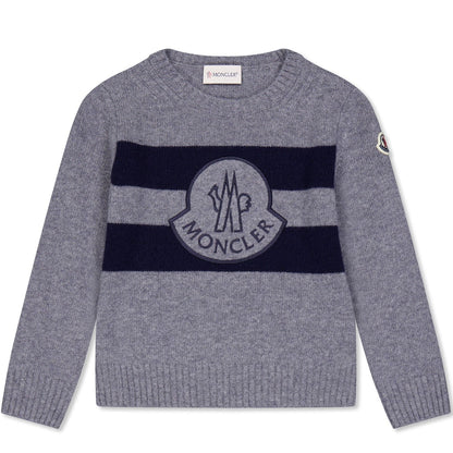 Kids Moncler Wool Logo Knit