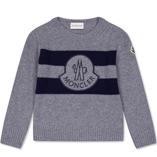 Kids Moncler Wool Logo Knit