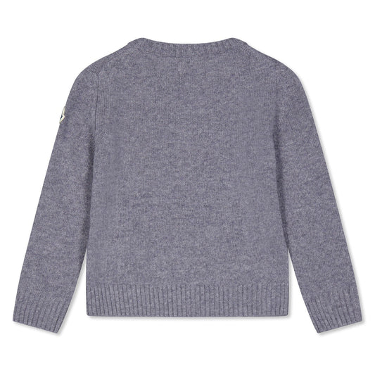 Kids Moncler Wool Logo Knit