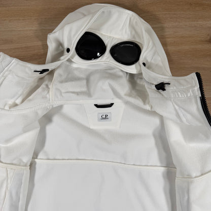 C.P. Company Shell-R Goggle Jacket in Gauze White