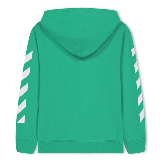 Kids Off-White Green Logo Hoodie