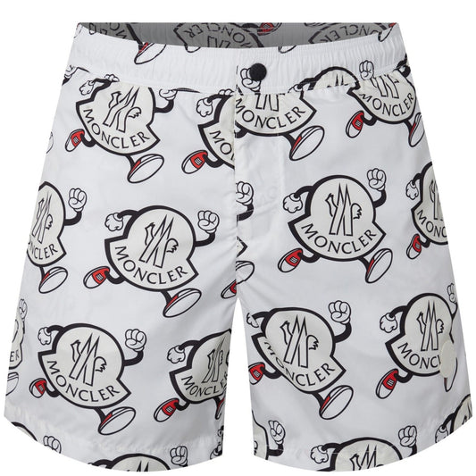 Moncler All Over Logo Swimshorts