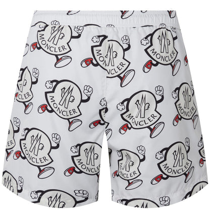 Moncler All Over Logo Swimshorts