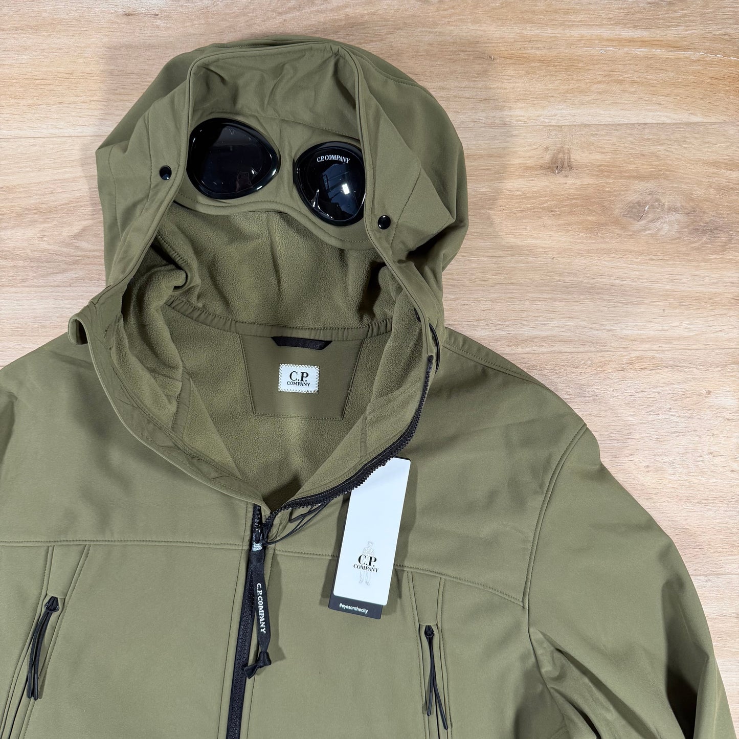 C.P. Company Shell-R Goggle Jacket in Elmwood Green