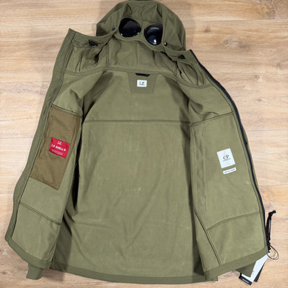 C.P. Company Shell-R Goggle Jacket in Elmwood Green