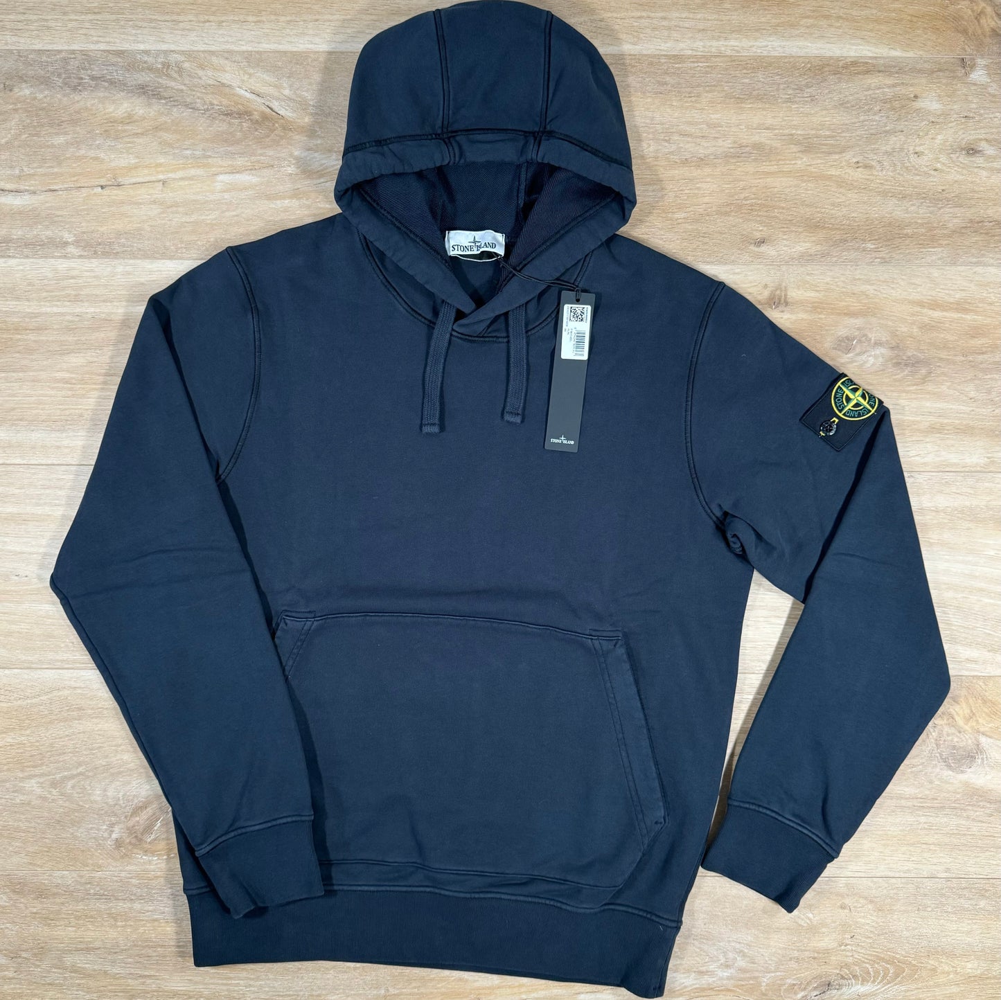 Stone Island Pullover Fleece Hoodie in Navy
