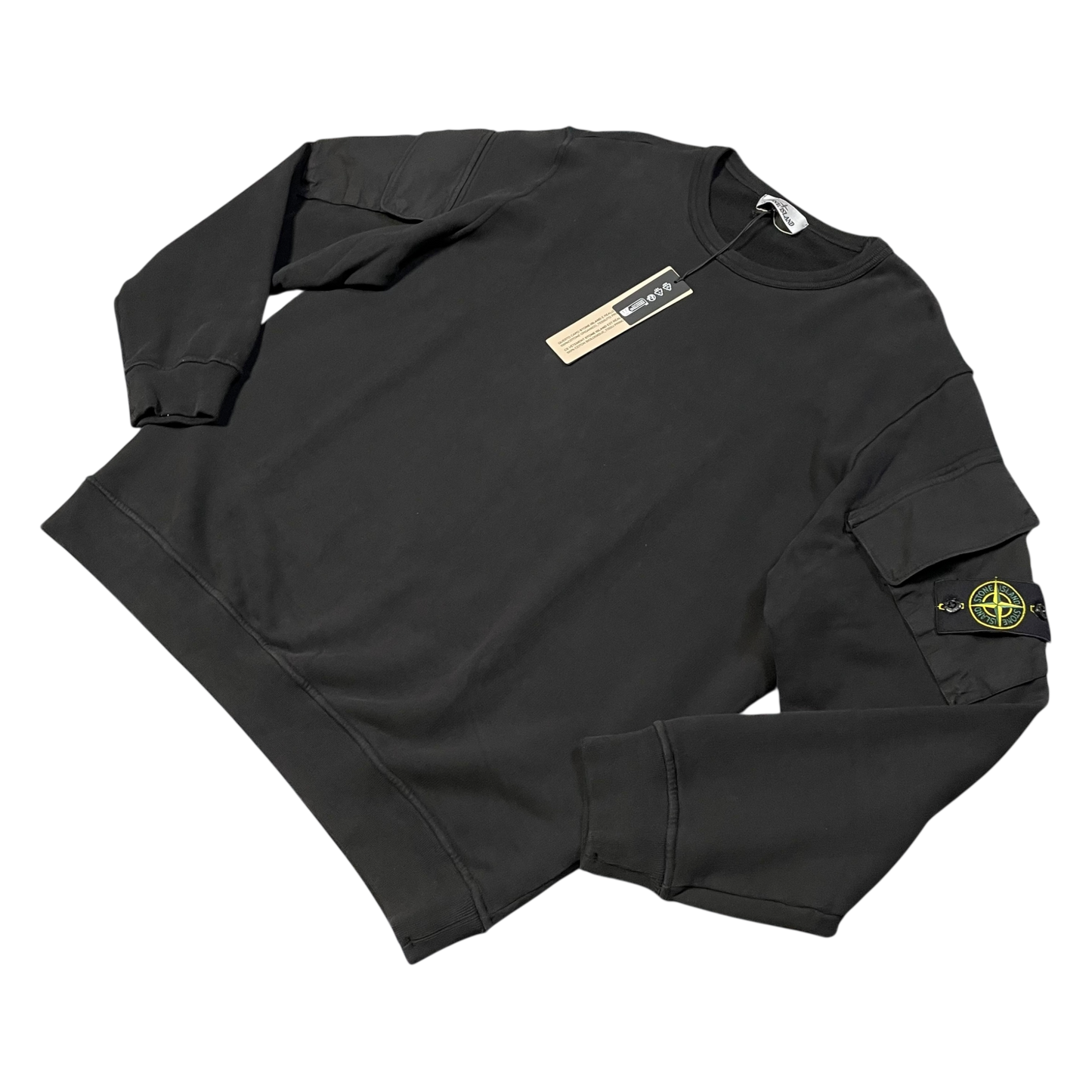 Stone Island Soft Organic Cotton Sleeve Pocket Sweater