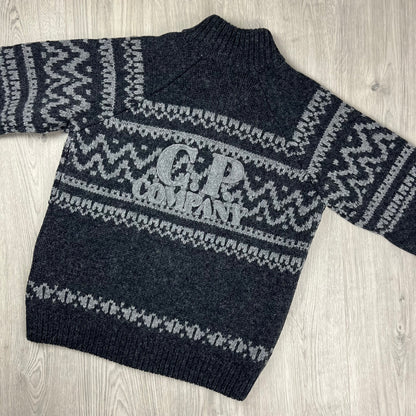 CP Company Jacquard Wool Fleece - Black