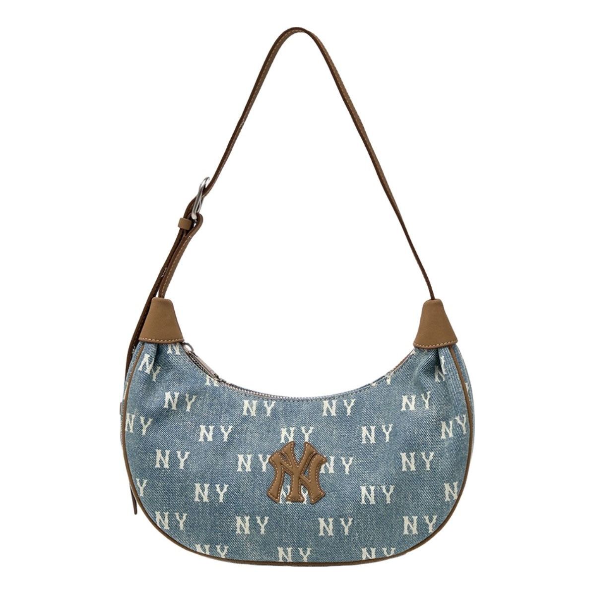 MLB Shoulder Bag Monogram New York Yankees 'Denim Blue' 3ABQMV55N-50BLL