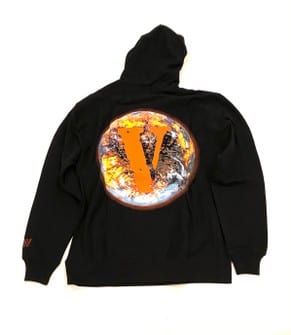 JUICE WRLD X VLONE ORANGE GLOBE HOODIE BLACK