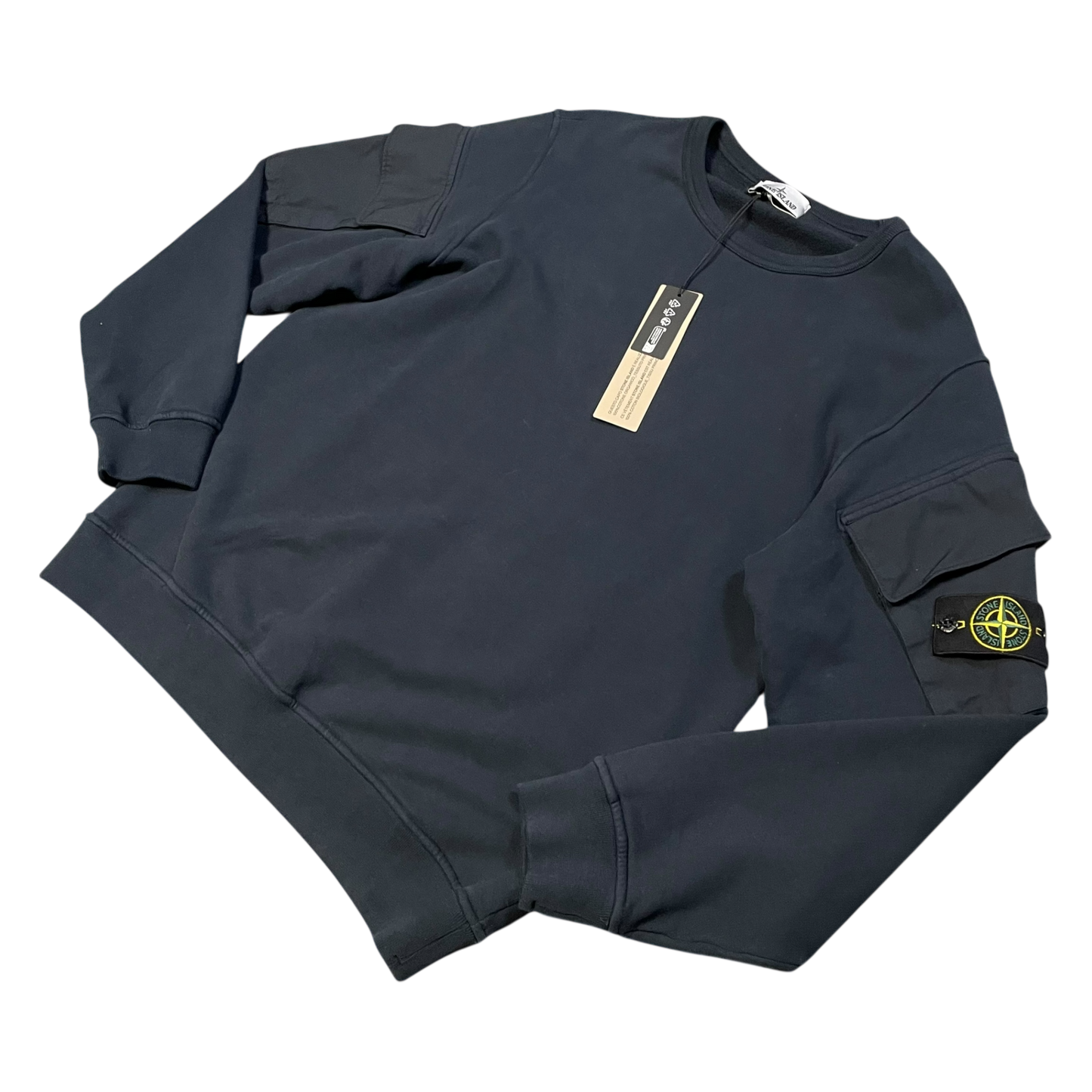 Stone Island Soft Organic Cotton Sleeve Pocket Sweater