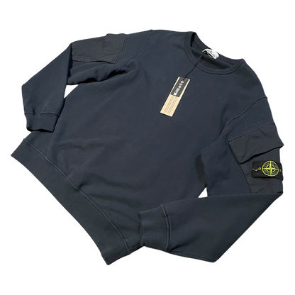 Stone Island Soft Organic Cotton Sleeve Pocket Sweater