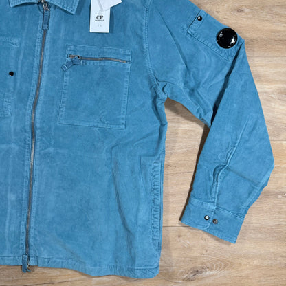 C.P. Company Corduroy Lens Overshirt in Aegean Blue