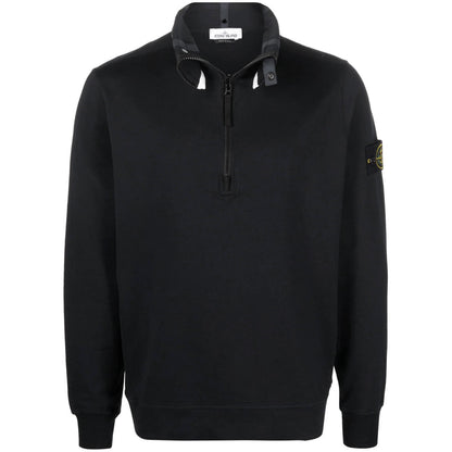 Stone Island Black Half Zip Sweatshirt