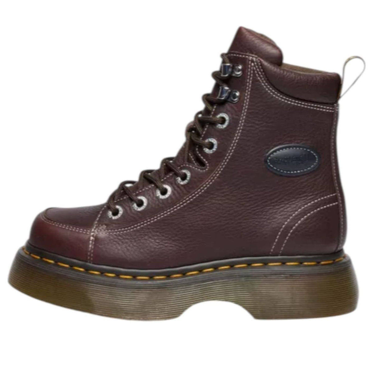 (WMNS) Dr. Martens BUZZ 8-EYE Grizzly Lace Up Boots 'Dark Brown' 42033200