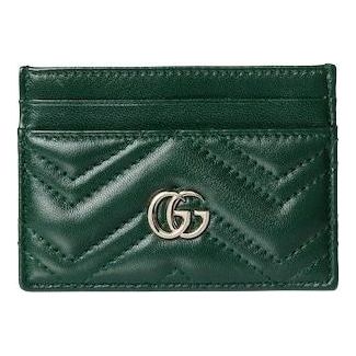 (WMNS) Gucci 26 GG Marmont Card Holder Wallet 'Green' 443127-AAFAX-3020