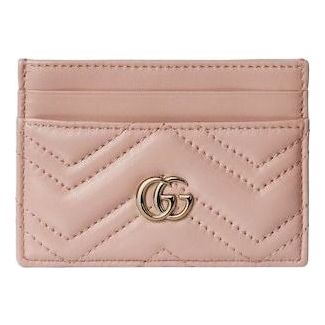 (WMNS) Gucci 26 GG Marmont Card Holder Wallet 'Pink Beige' 443127-AAFAX-5753