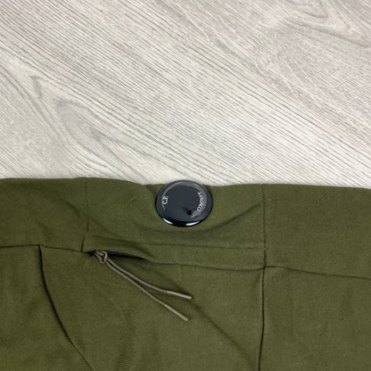 CP Company Raised Fleece Zip Hoodie - Ivy Green