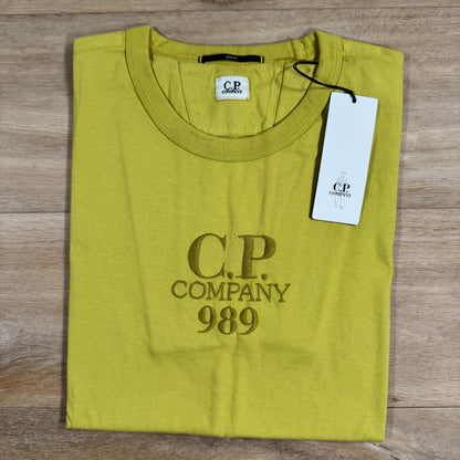 C.P. Company 20/1 Jersey Boxy Logo T-Shirt in Cress Green - Yellow