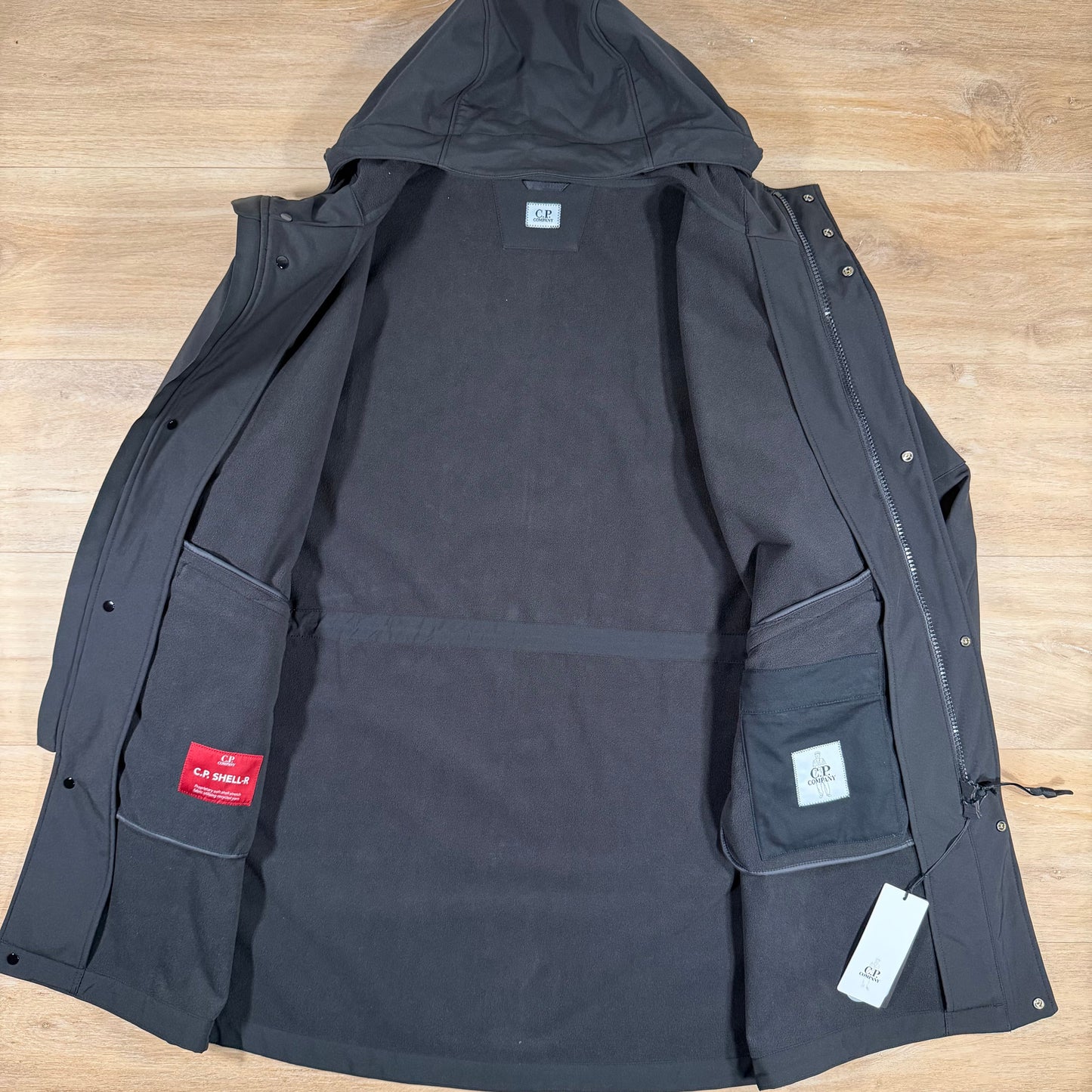 C.P. Company Shell-R Lens Hooded Parka in Black