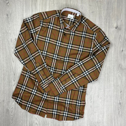 Burberry Check Shirt - Beige