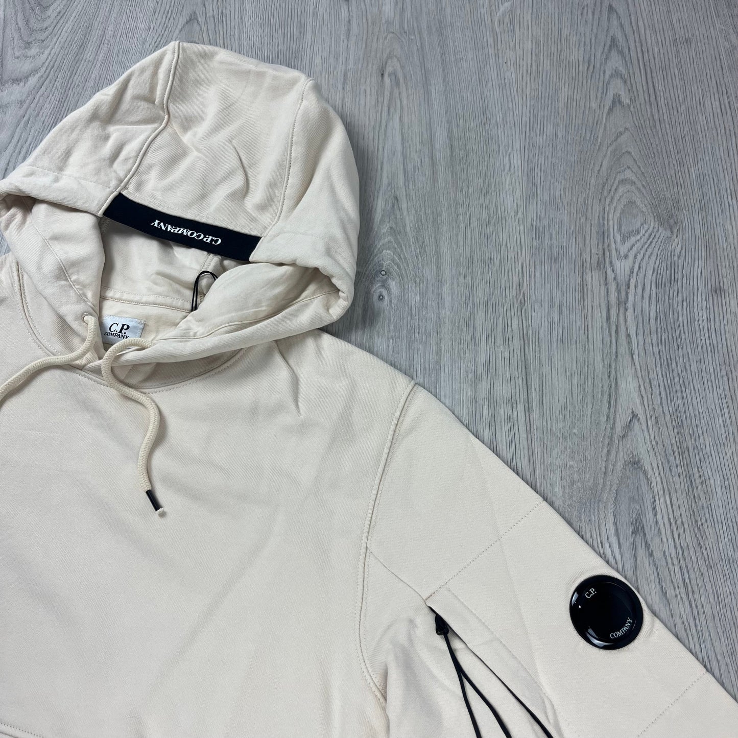 CP Company Raised Fleece Hoodie - Pistachio Shell